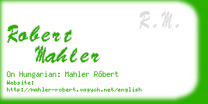robert mahler business card