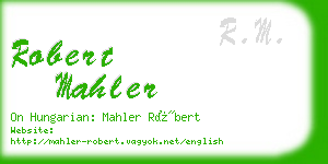 robert mahler business card